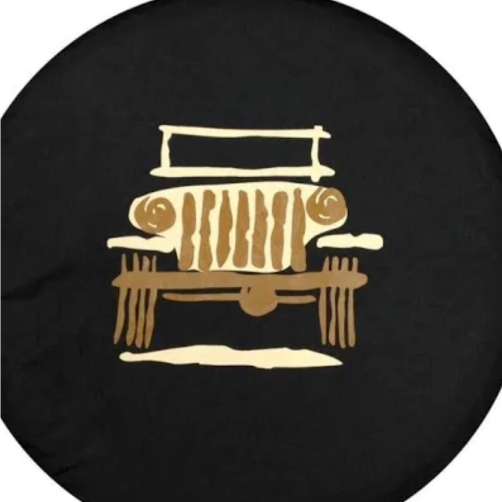 ISO cartooned Jeep Wrangler tire cover